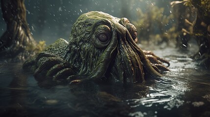 Wall Mural - Portrait of the Cthulhu Monster