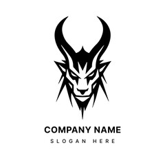 Wall Mural - Harness the power of symbolism with a striking Baphomet head illustration logo design. Bold, mysterious, and evocative for a captivating brand. Generative AI