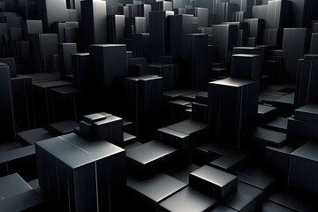 Abstract banner,  cubes background. Futuristic design.