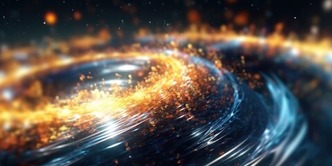Wall Mural - ai generated. ai generative. space galaxy adventure explore abstract deep wormhole teleport gravity.