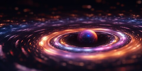 Wall Mural - ai generated. ai generative. space galaxy adventure explore abstract deep wormhole teleport gravity.