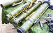 Various anti-tank grenade launchers. Disposable anti-tank rocket launchers
