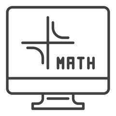 Poster - Mathematics Computer vector Math PC concept line icon