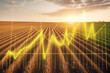 Precision Agriculture PA improving crop yields and assisting management decisions using high technology sensor and analysis tools. AI generative