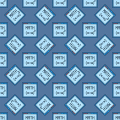 Poster - Web Browser with Math site vector Mathematics colored seamless pattern