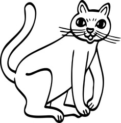  cute cartoon cat drawing.