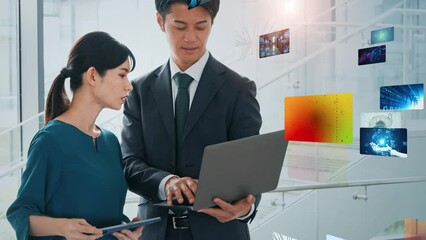 Aufkleber - 映像発信イメージ　画像生成