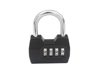 Wall Mural - Black combination padlock with numbers 2023 isolated on white.