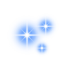 Wall Mural - blue light sparkle star