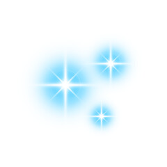 Wall Mural - blue light sparkle star