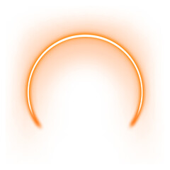 Wall Mural - orange semicircle line light neon