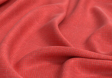 Luxury Red Small Checks Fabric Texture.