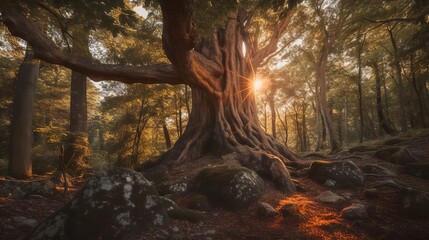 Wall Mural - mighty tree of life, generative ai