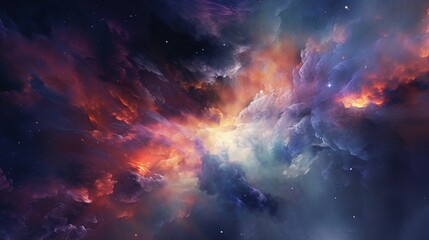 Wall Mural - stary night cosmos. universe science astronomy. colorful space galaxy cloud nebula. generative ai fo
