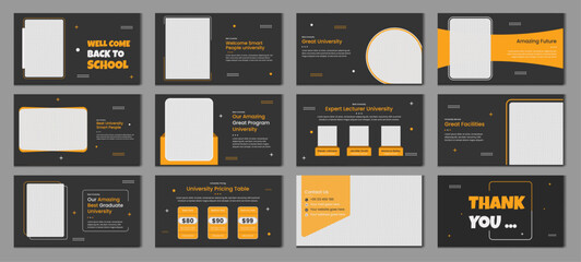 education design school powerpoint presentation slide template. utilize a contemporary background fo