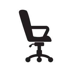 Poster - Office chair logo icon,vector illustration template design.