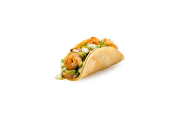 Single Shrimp Taco in Soft Corn Tortilla