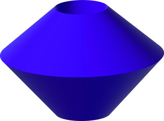 Wall Mural - Blue 3d geometric abstract shape png