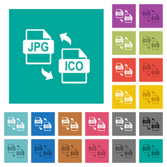 Sticker - JPG ICO file conversion square flat multi colored icons