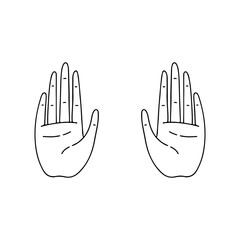 vector illustration of a pair of hands concept