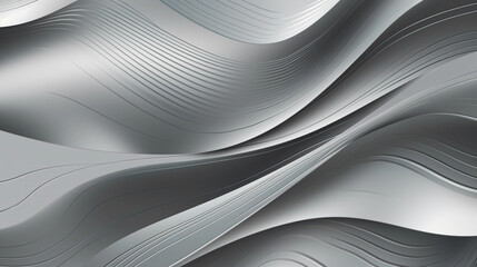 Wall Mural - abstract white silver background with waves