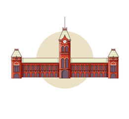 Chennai City Icon - Chennai Central Station - Stock Icon