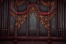 Organ Pipe In The Church