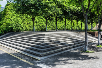 Poster - Nice park and flagstone steps