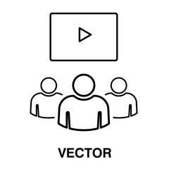 Poster -  Video conference, online meeting. Vector illustration on white background..eps