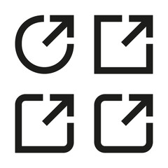 Aufkleber - Share icon with square and arrow. Vector illustration. Stock image.