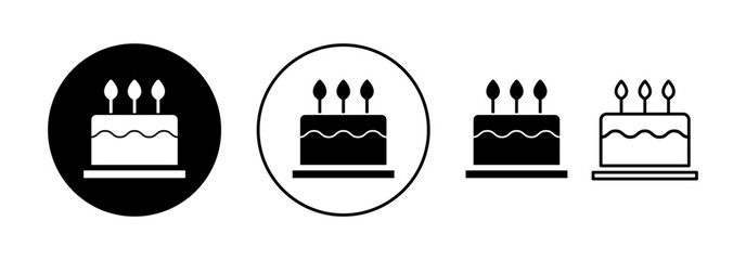 Wall Mural - Cake icon vector for web and mobile app. Cake sign and symbol. Birthday cake icon