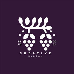Wall Mural - Vintage retro grapevine vineyard logo design vector illustration