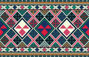 Ikat geometric folklore ornament. Tribal ethnic vector texture. Seamless striped pattern in Aztec style. Figure tribal embroidery. Indian, Scandinavian, Gyp sy, Mexican, folk pattern.ikat pattern