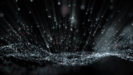 Wall Mural - Glitter light blue particles stage and light shine, isolated transparent background. Alpha channel ready.