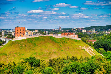 Poster - Vilnius castle and hills, Lithuania