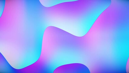 Wall Mural - slow motion abstract live animation of embossed surface in holographic colours, animated wallpaper, 4K background