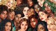 © Salsabila Ariadina - Vector illustration of a diverse group of beautiful women with natural beauty and glowing smooth skin, Generative AI