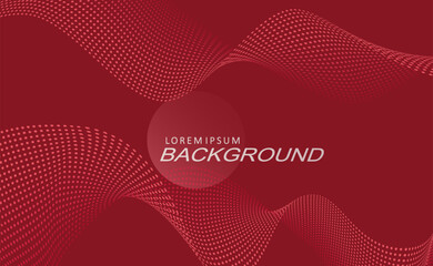 Canvas Print - Abstract red background, minimal light smooth wave patterns with gradient