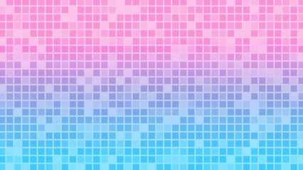 Wall Mural - Pink and blue gradation grid blinking quickly, 4K loop motion background.