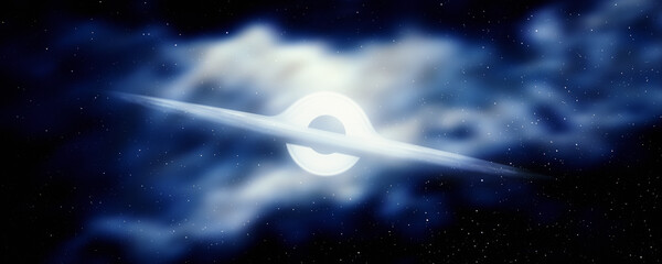 Wall Mural - black hole in space. abstract background.