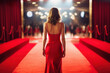 © Kalim - Illustration of woman walking on red carpet