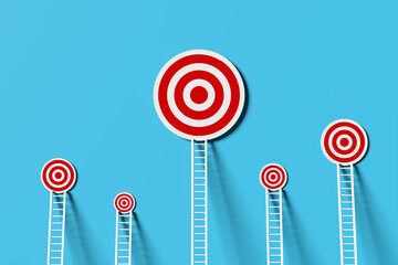 Wall Mural - setting and achieving different goals and objectives. goal diversification and accomplishment strate