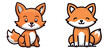 © danter - Cute cartoon fox image vector illustration