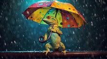 Umbrella And Rain