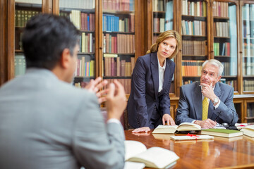 Wall Mural - Lawyers talking in chambers