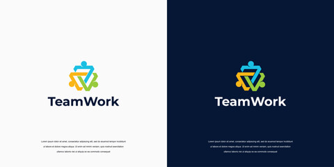 creative community logo, teamwork logo design inspiration