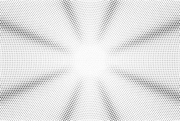 Fototapete - Halftone gradient sun rays pattern. abstract halftone vector dots background. monochrome dots pattern. pop art, comic small dots. star rays halftone poster. shine, explosion. sunrise rays background.	