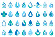 © top dog - Set of water drop logo in a flat design. Water drop icon collection