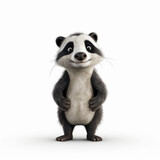 Fototapeta Zwierzęta - Cute 3D Badger
