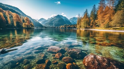 Sticker - lake in the mountains